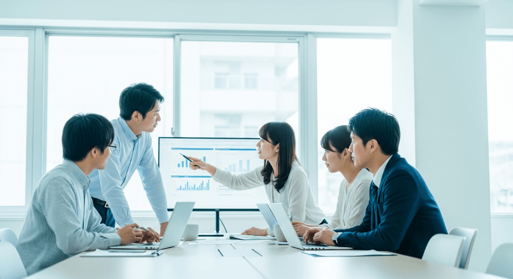 プロジェクト会議で話し合い